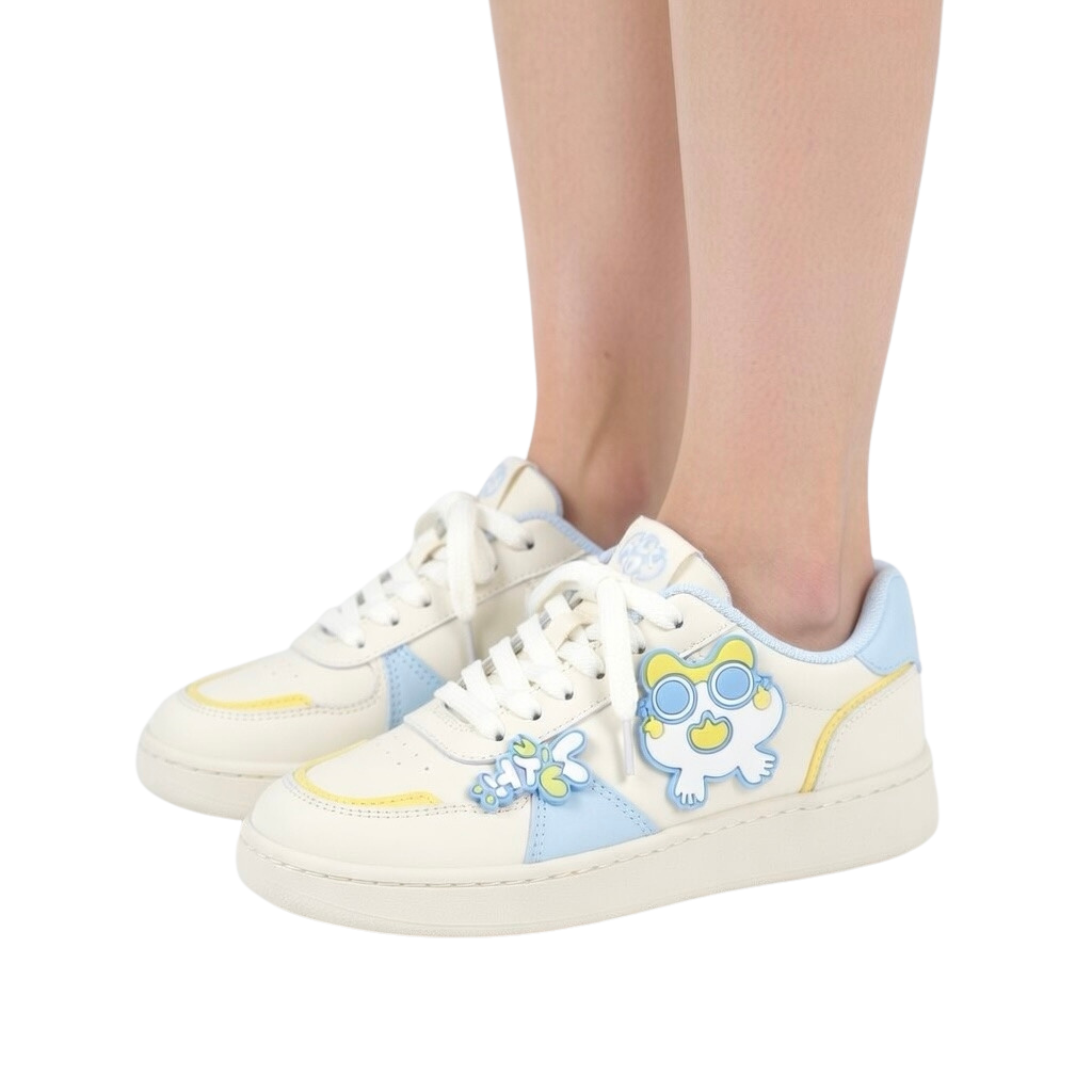 SoftSlipsy Blue Cat Platform Sneakers – Cute Chunky Sneakers Women