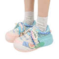 SoftSlipsy Blue Pastel Platform Sneakers – Women Chunky Sneakers
