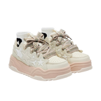 SoftSlipsy Cream Star Platform Sneakers – Women Chunky Platform Shoes