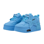 SoftSlipsy Sky Blue Star Platform Sneakers – Chunky Y2K Height Boost Shoes