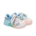 SoftSlipsy Blue Pastel Platform Sneakers – Women Chunky Sneakers