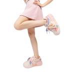 SoftSlipsy Pink Pastel Platform Sneakers – Cute Chunky Sneakers Women