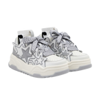 SoftSlipsy Grey Star Platform Sneakers – Chunky Sneakers Women