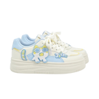SoftSlipsy Blue Cat Platform Sneakers – Cute Chunky Sneakers Women