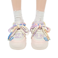 SoftSlipsy Purple Pastel Chunky Platform Sneakers – Cute Women Sneakers