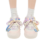 SoftSlipsy Purple Pastel Chunky Platform Sneakers – Cute Women Sneakers
