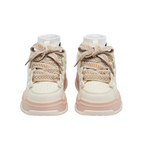 SoftSlipsy Cream Star Platform Sneakers – Women Chunky Platform Shoes