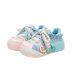 SoftSlipsy Blue Pastel Platform Sneakers – Women Chunky Sneakers