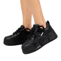 SoftSlipsy Black Star Platform Sneakers Chunky Streetwear Y2K Trainers Women Casual Shoes