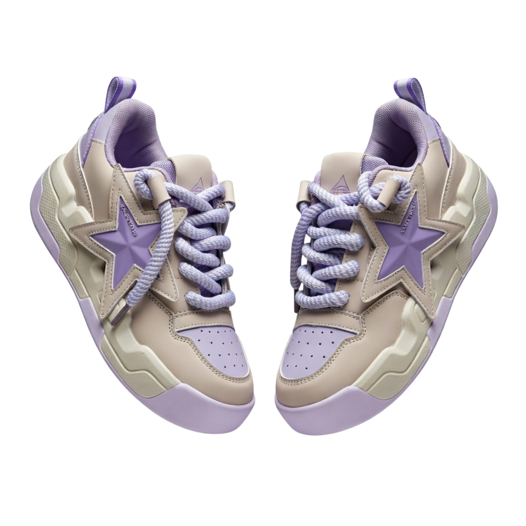 SoftSlipsy Star Platform Sneakers – Pastel Chunky Y2K Shoes, Cute Height Boost Sneakers