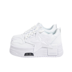 SoftSlipsy White Star Platform Sneakers Chunky Y2K Streetwear Trainers Women Fashion Shoes