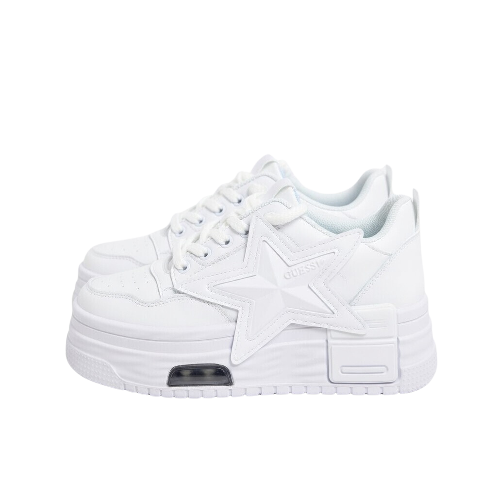 SoftSlipsy White Star Platform Sneakers Chunky Y2K Streetwear Trainers Women Fashion Shoes