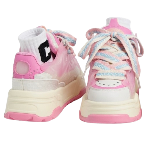 SoftSlipsy Pink Platform Sneakers – Women Chunky Sneakers
