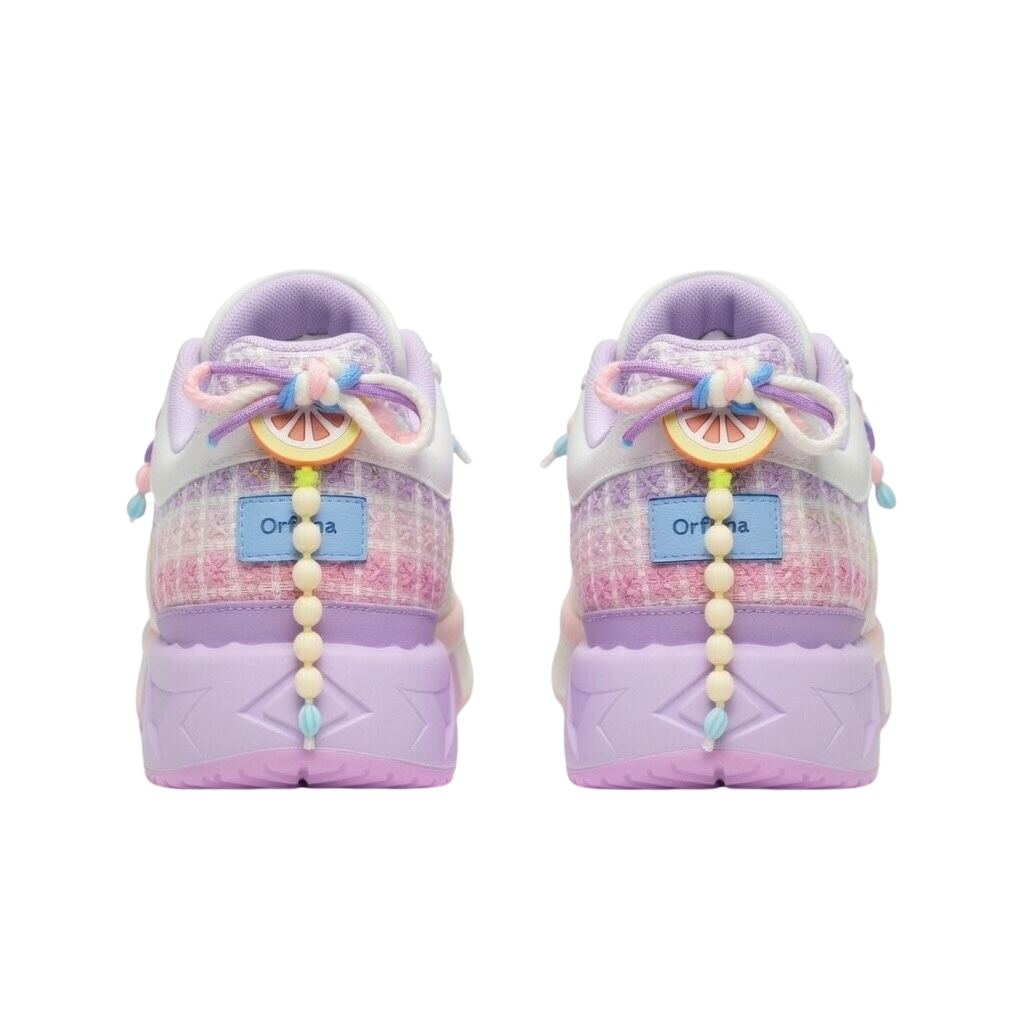 SoftSlipsy Purple Pastel Chunky Platform Sneakers – Cute Women Sneakers