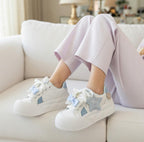SoftSlipsy Kawaii Bow Star Platform Sneakers | Soft Girl, Korean Style Chunky Trainers