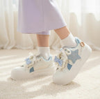 SoftSlipsy Kawaii Bow Star Platform Sneakers | Soft Girl, Korean Style Chunky Trainers