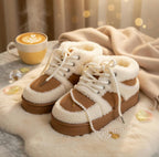 SoftSlipsy Cozy Sherpa Platform Sneakers | Fleece Lined Winter Trainers for Women