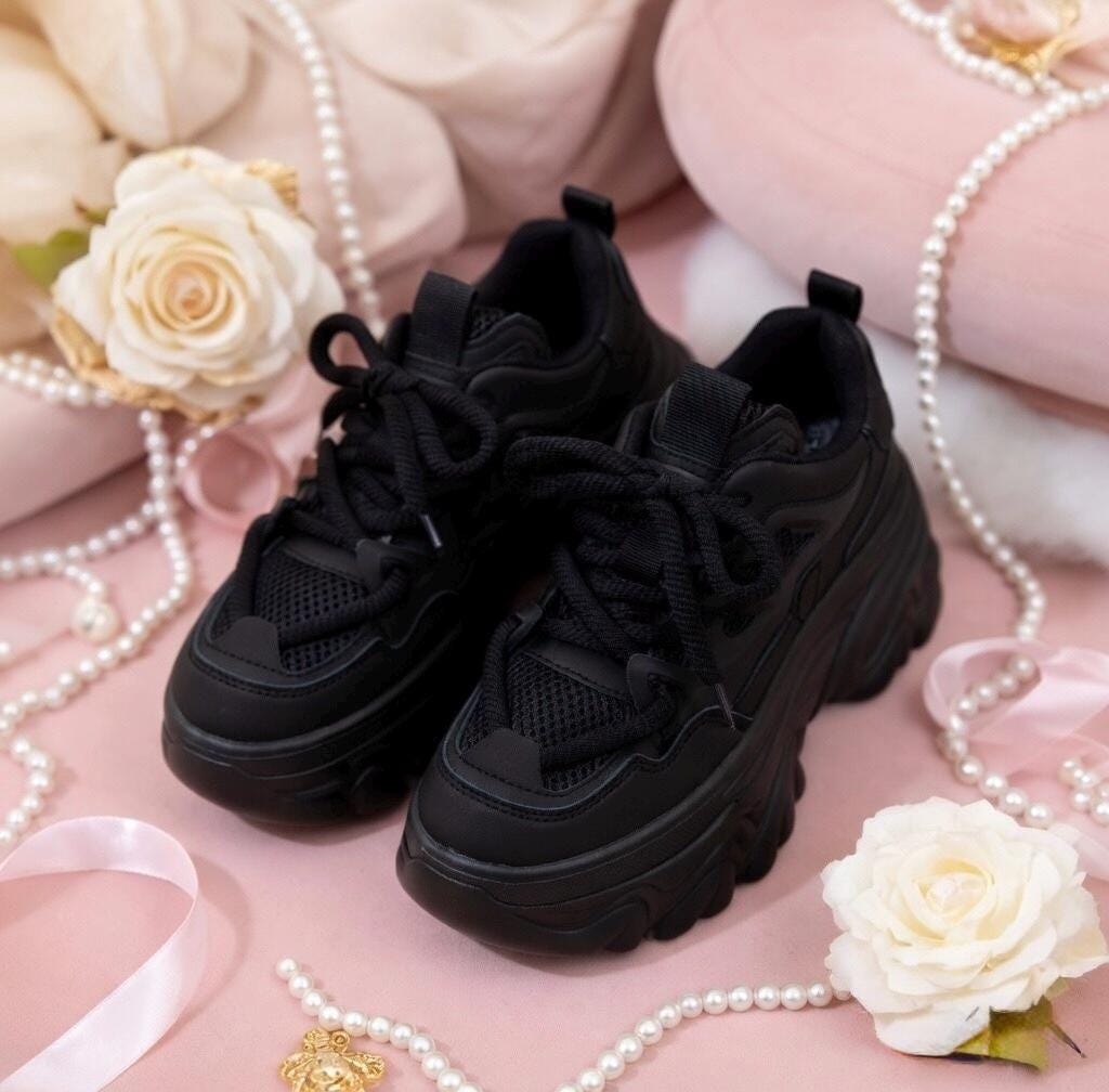 SoftSlipsy White Chunky Platform Sneakers Women | Minimalist Daily Trainers, Elevated Comfort