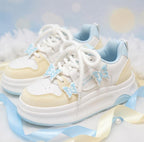 SoftSlipsy butterfly Platform Sneakers Women | Butterfly Floral Chunky Trainers