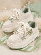 SoftSlipsy butterfly Platform Sneakers Women | Butterfly Floral Chunky Trainers