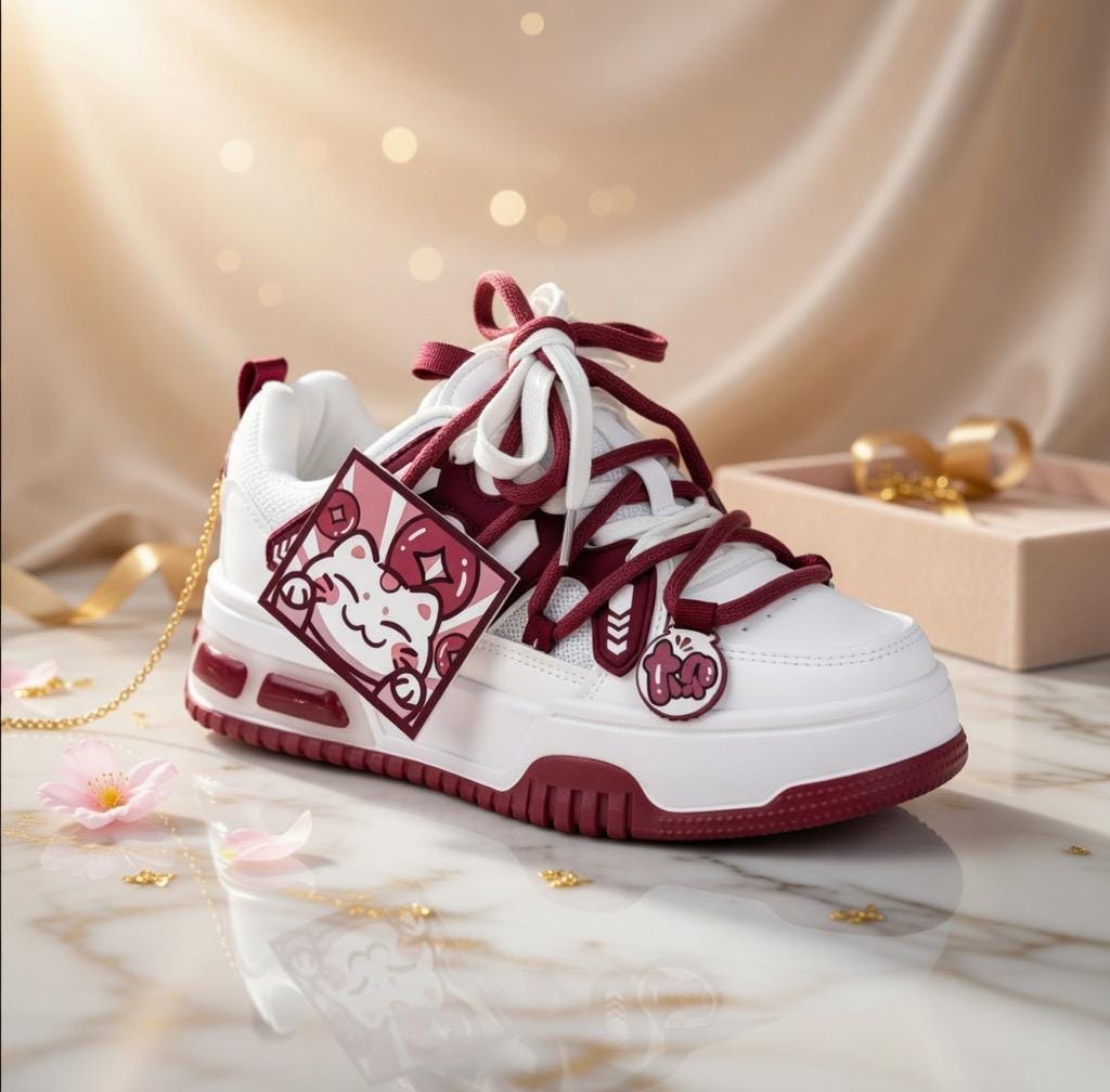 Kawaii Platform Sneakers, Pink Korean Harajuku Style Chunky Shoes | SoftSlipsy