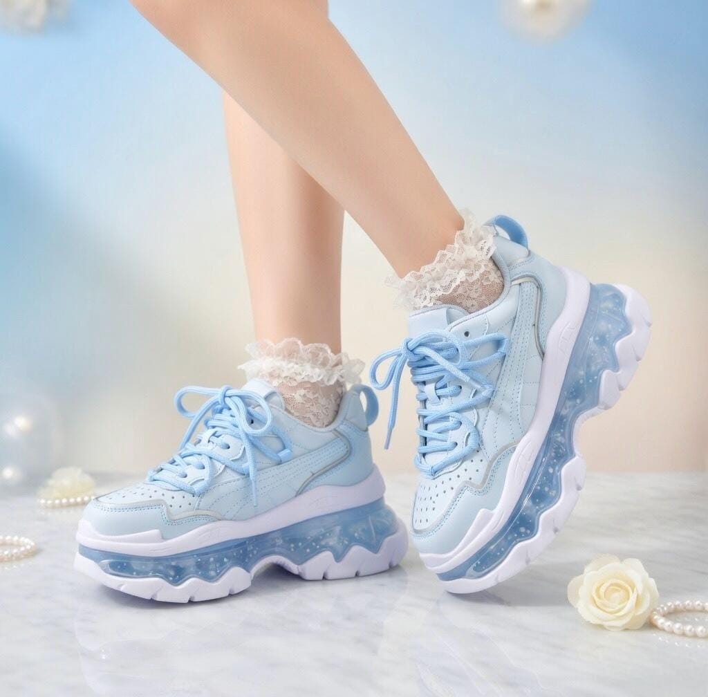 SoftSlipsy Women's Platform Sneakers, Air Cushion Sole, Height Increasing Trainers