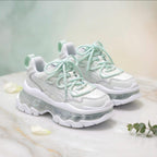 SoftSlipsy Women's Platform Sneakers: Air Cushion Trainers, Height Boost Chunky Sole
