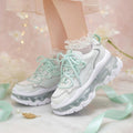 SoftSlipsy Platform Sneakers Women Air Cushion Sole Height Increasing Trainers Chunky Casual Streetwear Shoes