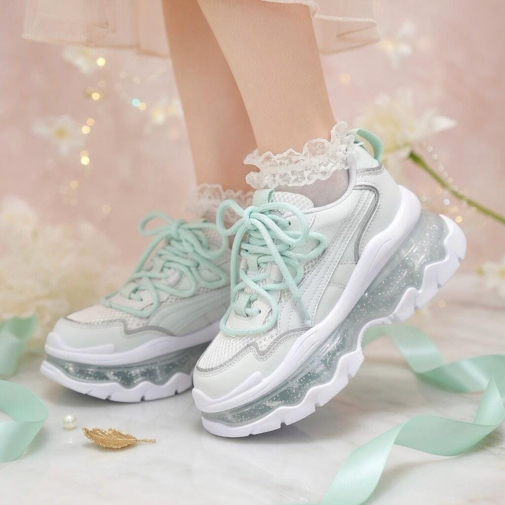 SoftSlipsy Women's Platform Sneakers, Air Cushion Sole, Height Increasing Trainers