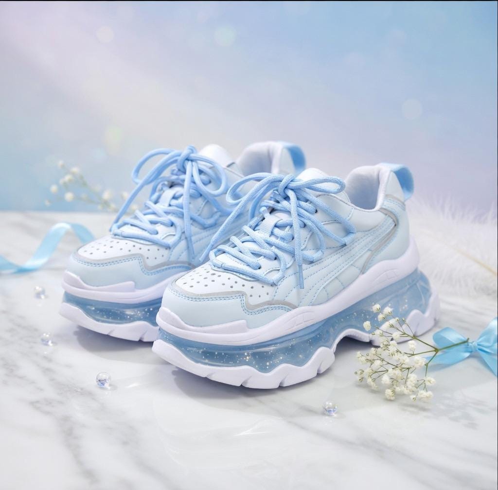 SoftSlipsy Women's Platform Sneakers: Air Cushion Trainers, Height Boost Chunky Sole