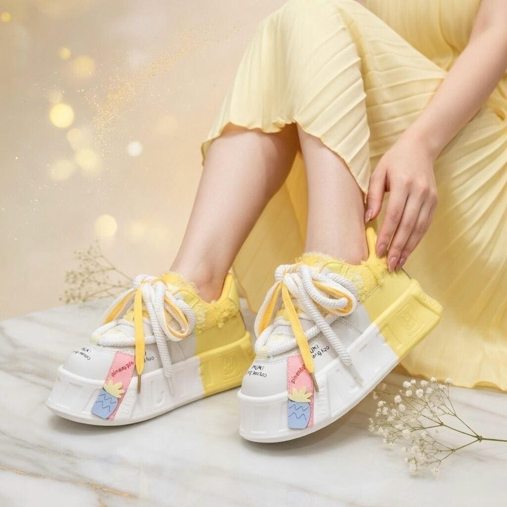 SoftSlipsy Kawaii Platform Sneakers: Chunky Trainers, Harajuku Style, Streetwear Shoes