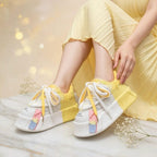 SoftSlipsy Kawaii Platform Sneakers, Pastel Pink Chunky Sole Trainers, Harajuku Style Casual Shoes
