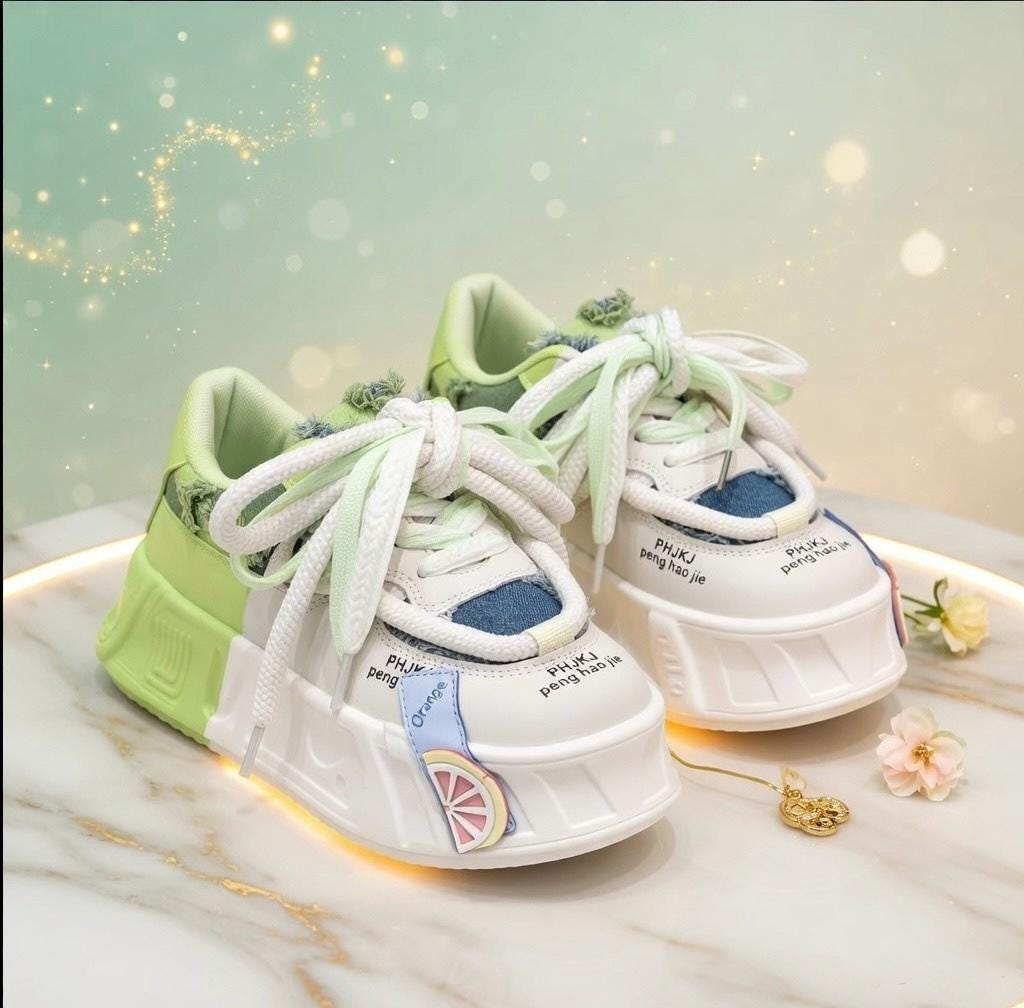 SoftSlipsy Kawaii Platform Sneakers: Chunky Trainers, Harajuku Style, Streetwear Shoes