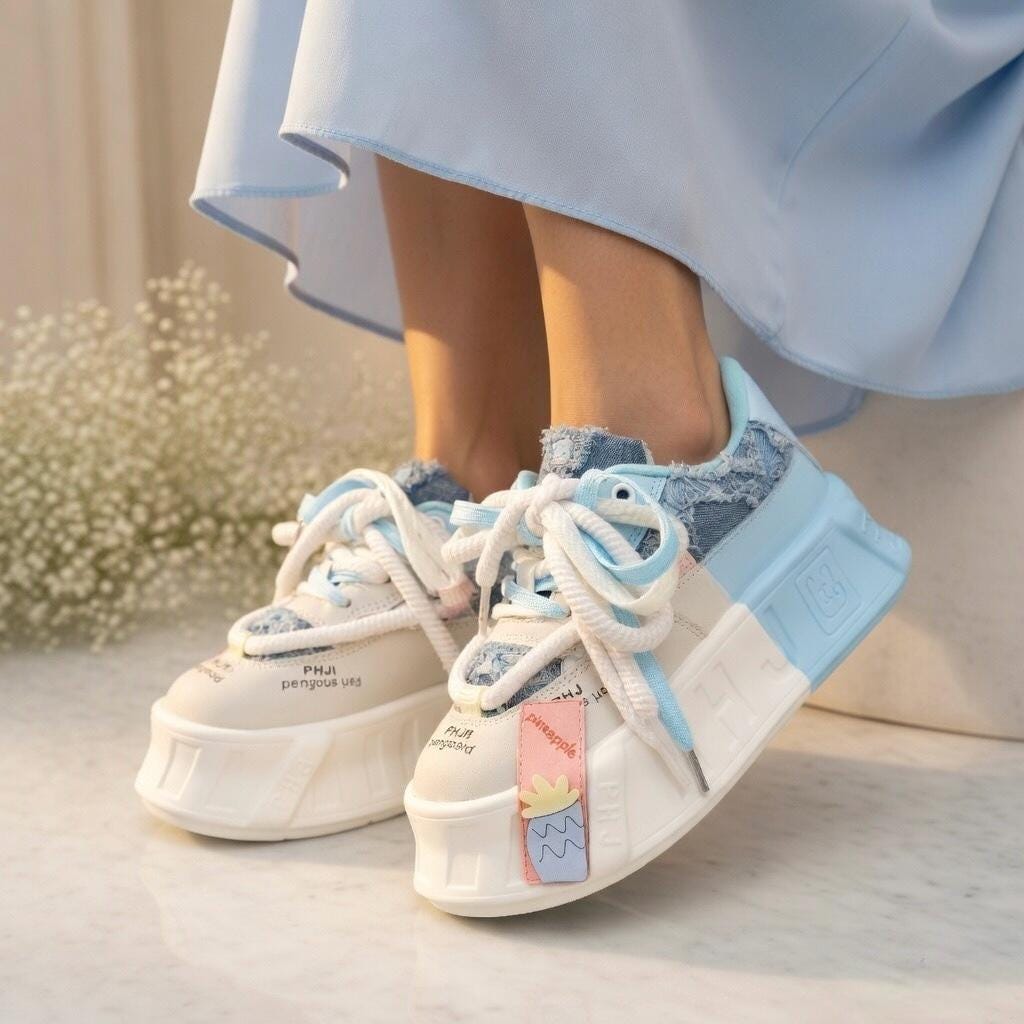 SoftSlipsy Chunky Platform Sneakers Women: Height Boost, Streetwear Trainers, Harajuku Style