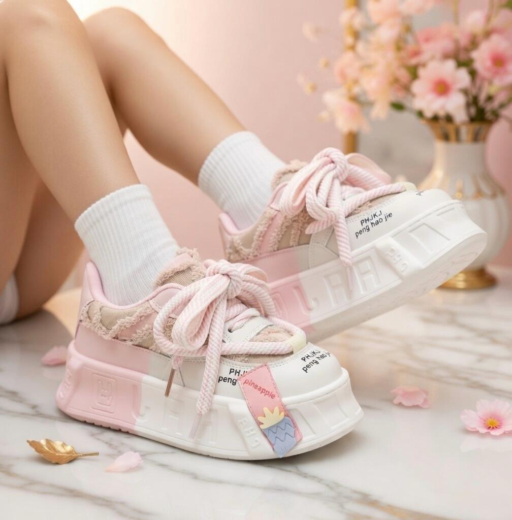 SoftSlipsy Chunky Platform Sneakers Women: Height Boost, Streetwear Trainers, Harajuku Style