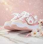 SoftSlipsy Cat Paw Platform Sneakers: Kawaii Chunky Streetwear Trainers
