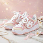 SoftSlipsy Cat Paw Platform Sneakers: Kawaii Chunky Streetwear Trainers