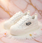 SoftSlipsy Canvas Platform Sneakers Women Thick Sole Casual Trainers Soft Girl Everyday Shoes