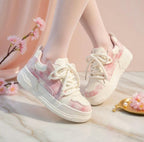 SoftSlipsy Women’s Chunky Platform Sneakers – Cotton Candy Pink
