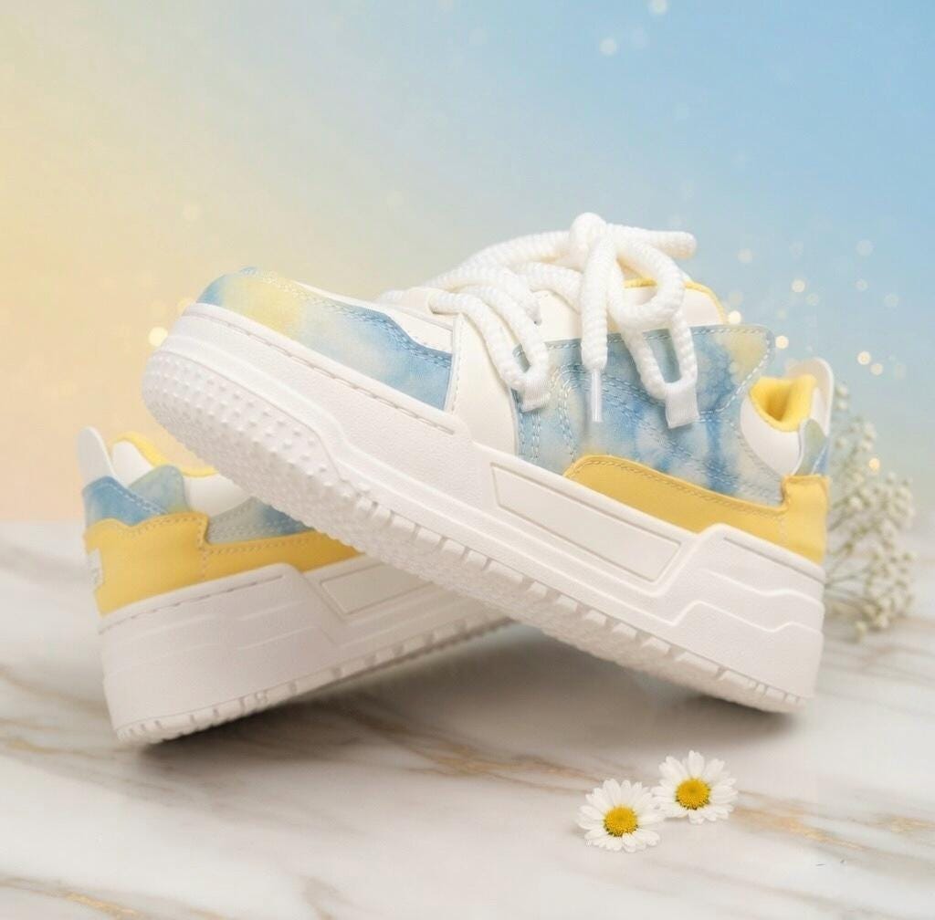 SoftSlipsy Women’s Chunky Platform Sneakers – Cotton Candy Pink