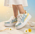 SoftSlipsy Women's Chunky Platform Sneakers: Korean Style Trainers, Thick Sole Streetwear Shoes