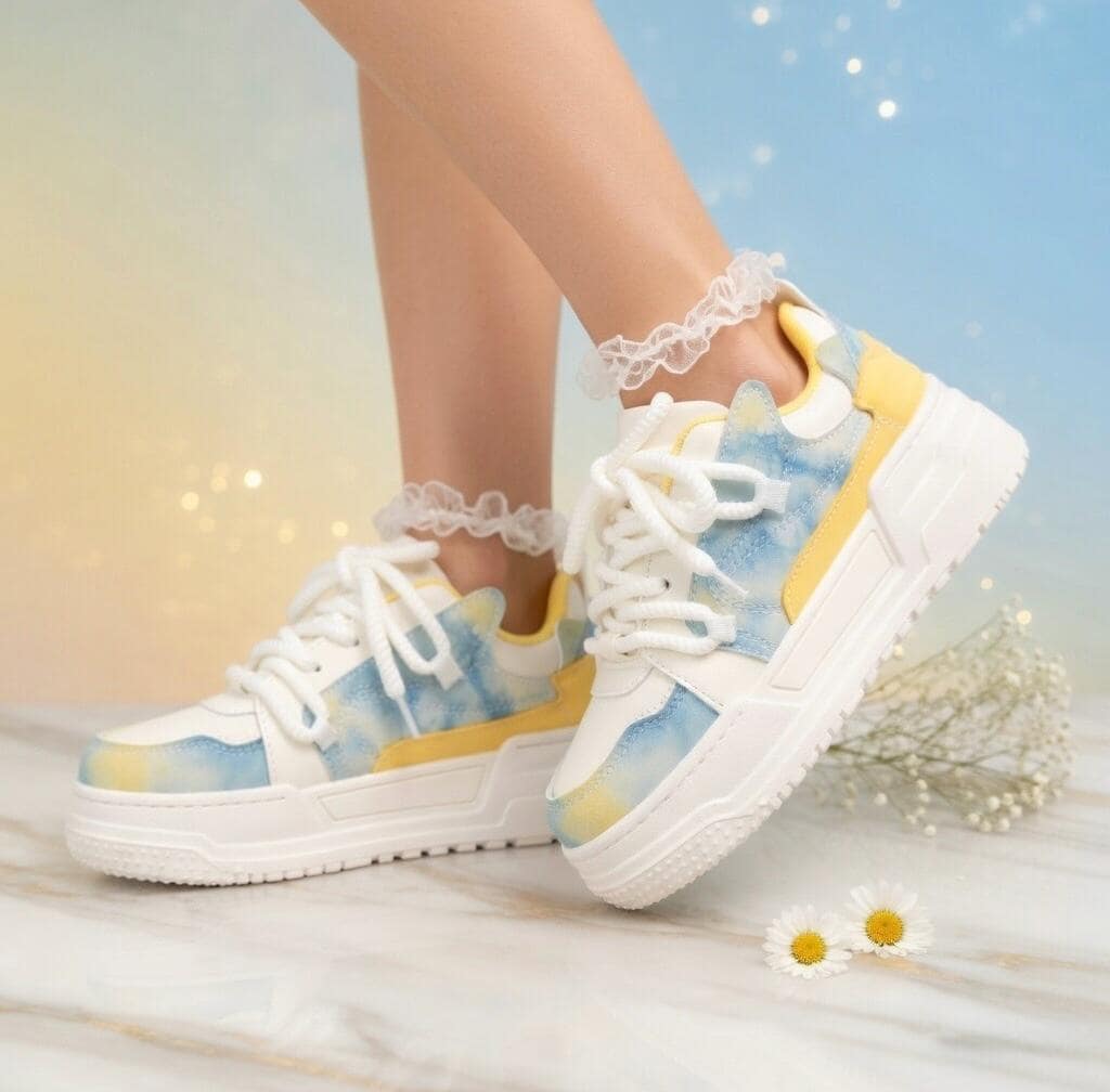 SoftSlipsy Women’s Chunky Platform Sneakers – Cotton Candy Pink