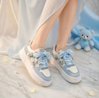 SoftSlipsy Kawaii Bear Platform Sneakers Women Pink Chunky Trainers | Streetwear Comfort Shoes