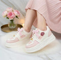 SoftSlipsy Kawaii Cat Platform Sneakers Women | Fish Detail Chunky Trainers, Casual Shoes