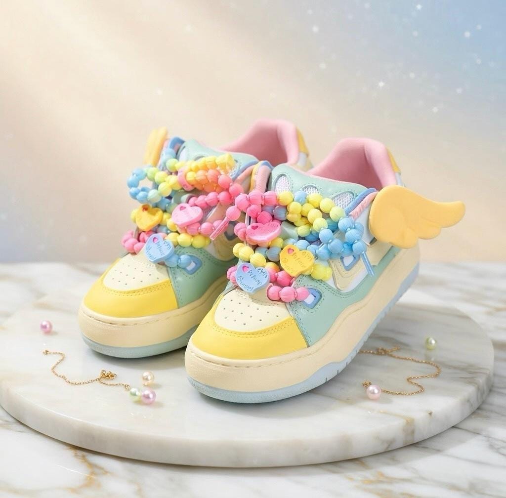 SoftSlipsy Women's Candy Color Platform Sneakers | Chunky Sole Streetwear Trainers