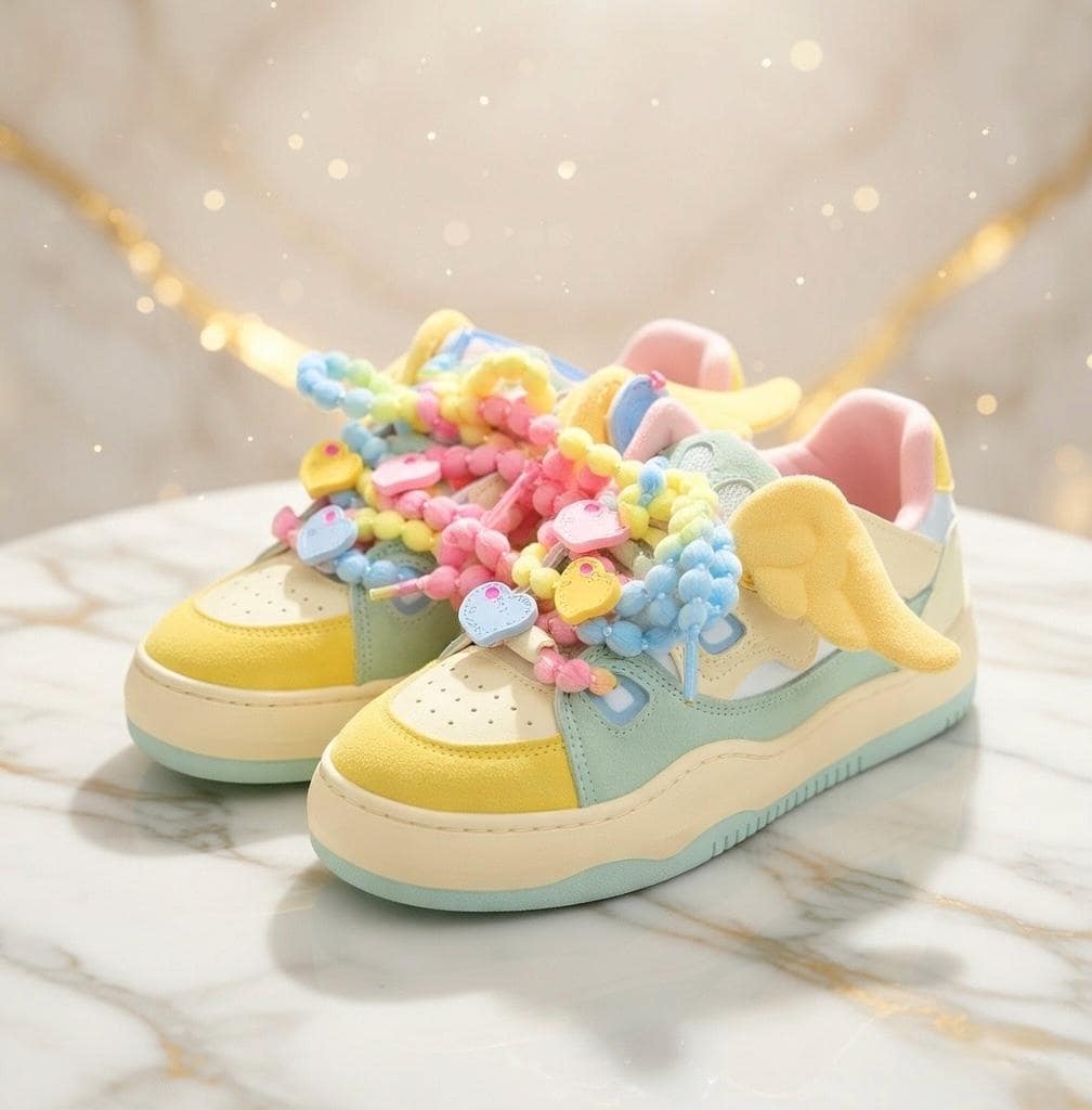 SoftSlipsy Women's Candy Color Platform Sneakers | Chunky Sole Streetwear Trainers