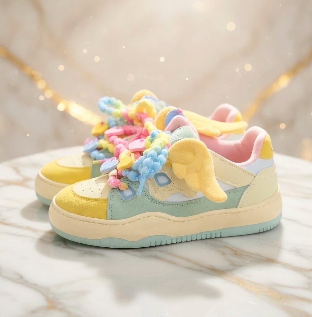 SoftSlipsy Women's Candy Color Platform Sneakers | Chunky Sole Streetwear Trainers