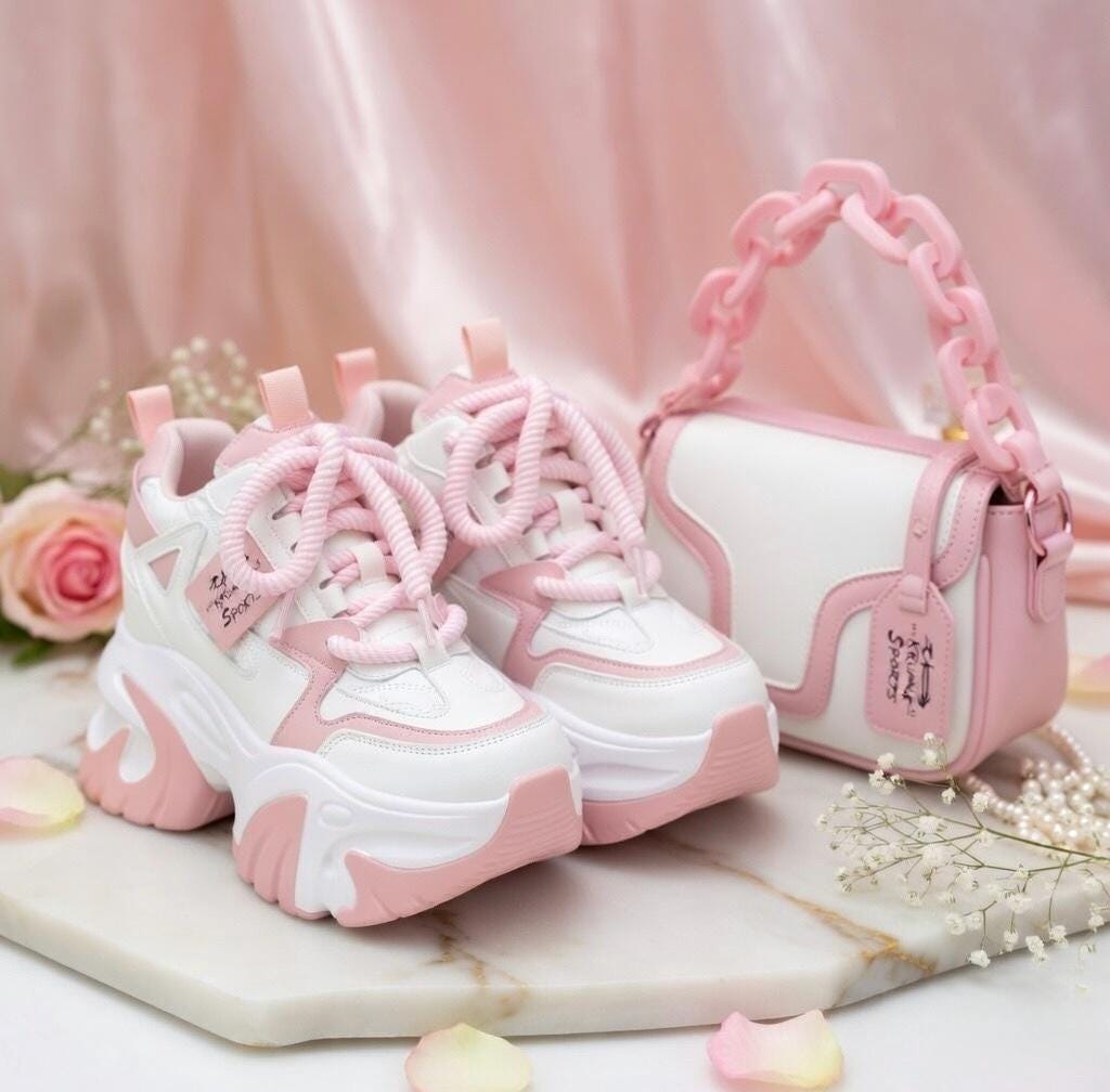 SoftSlipsy High Platform Sneakers Women Chunky Sole Trainers Height Boost Fashion Streetwear Shoes.