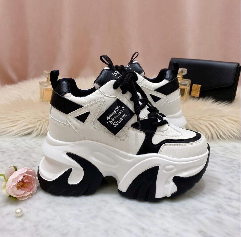SoftSlipsy Pink Chunky Platform Sneakers | Women's Height Increasing Trainers, Korean Fashion Style