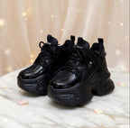 SoftSlipsy Chunky Platform Sneakers Women Height Increasing Korean Streetwear Trainers Thick Sole